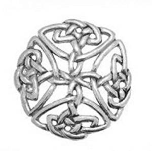 300x298 pewter large celtic open knot badge pin or brooch gift for scarf