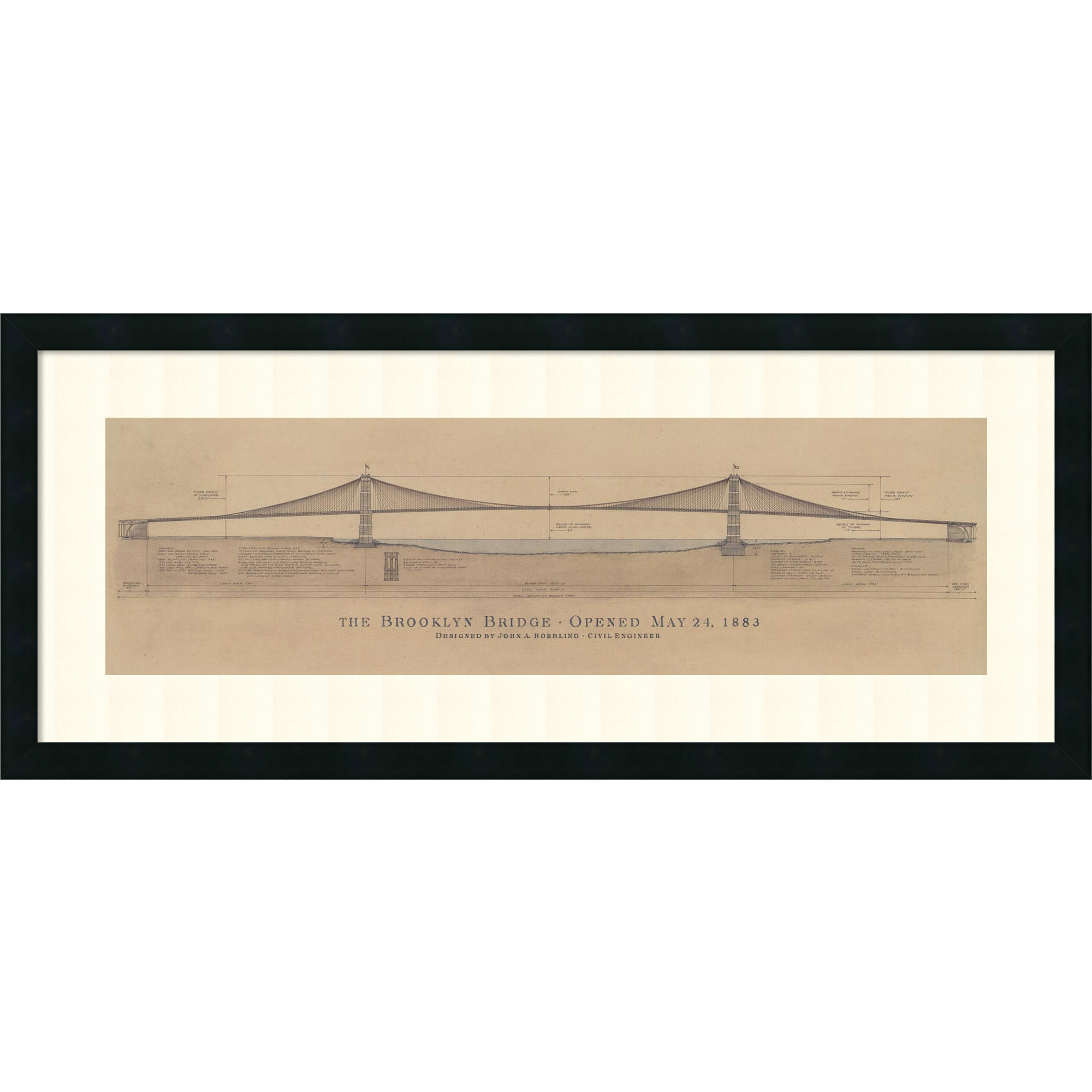 2000x2000 Amanti Art 'brooklyn Bridge'