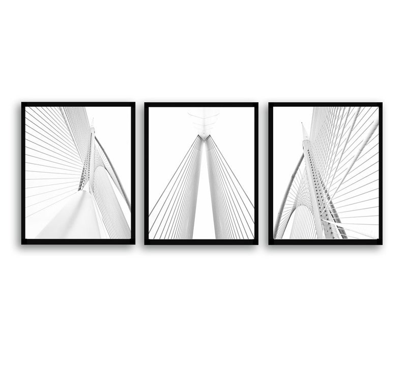 794x722 Minimalist Bridge Print Set Architecture Print Bridge Cable Etsy