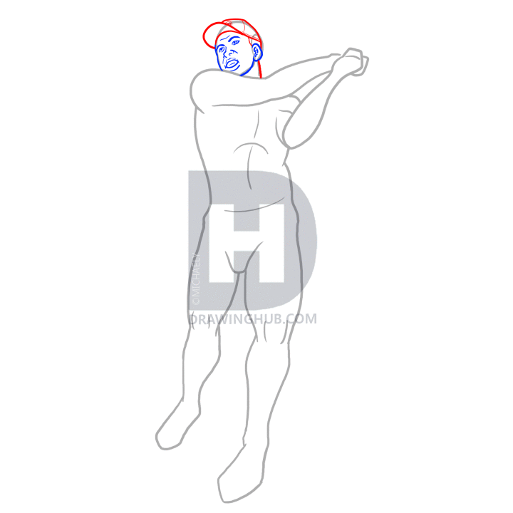 720x720 How To Draw Jackie Robinson, Jackie Robinson, Step