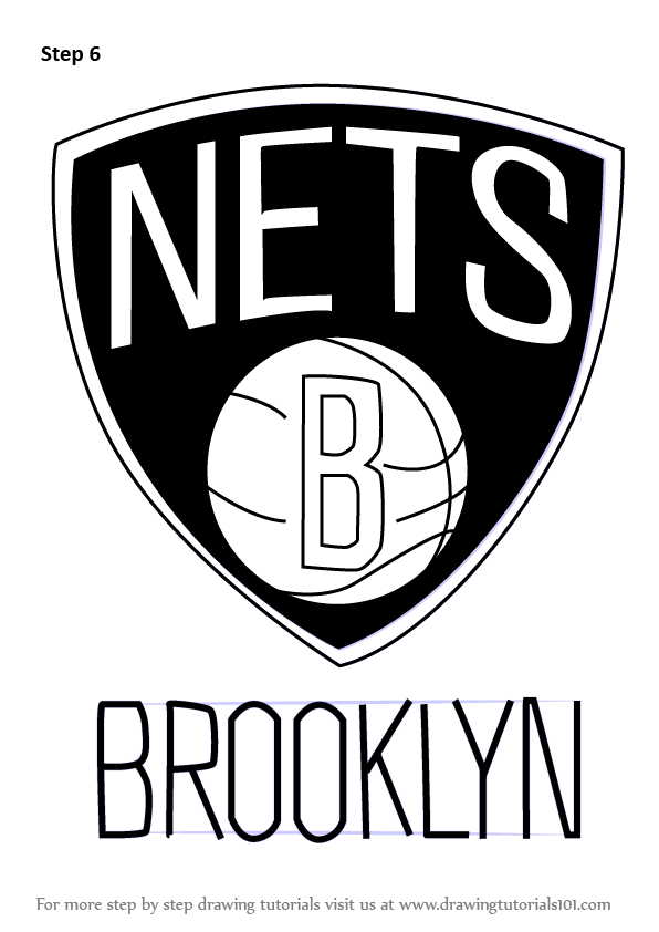 596x842 Learn How To Draw Brooklyn Nets Logo