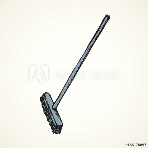 499x500 Broom Vector Drawing
