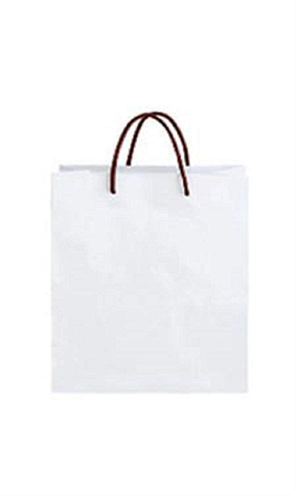 600x1000 Medium White Premium Folded Top Paper Bags With Brown