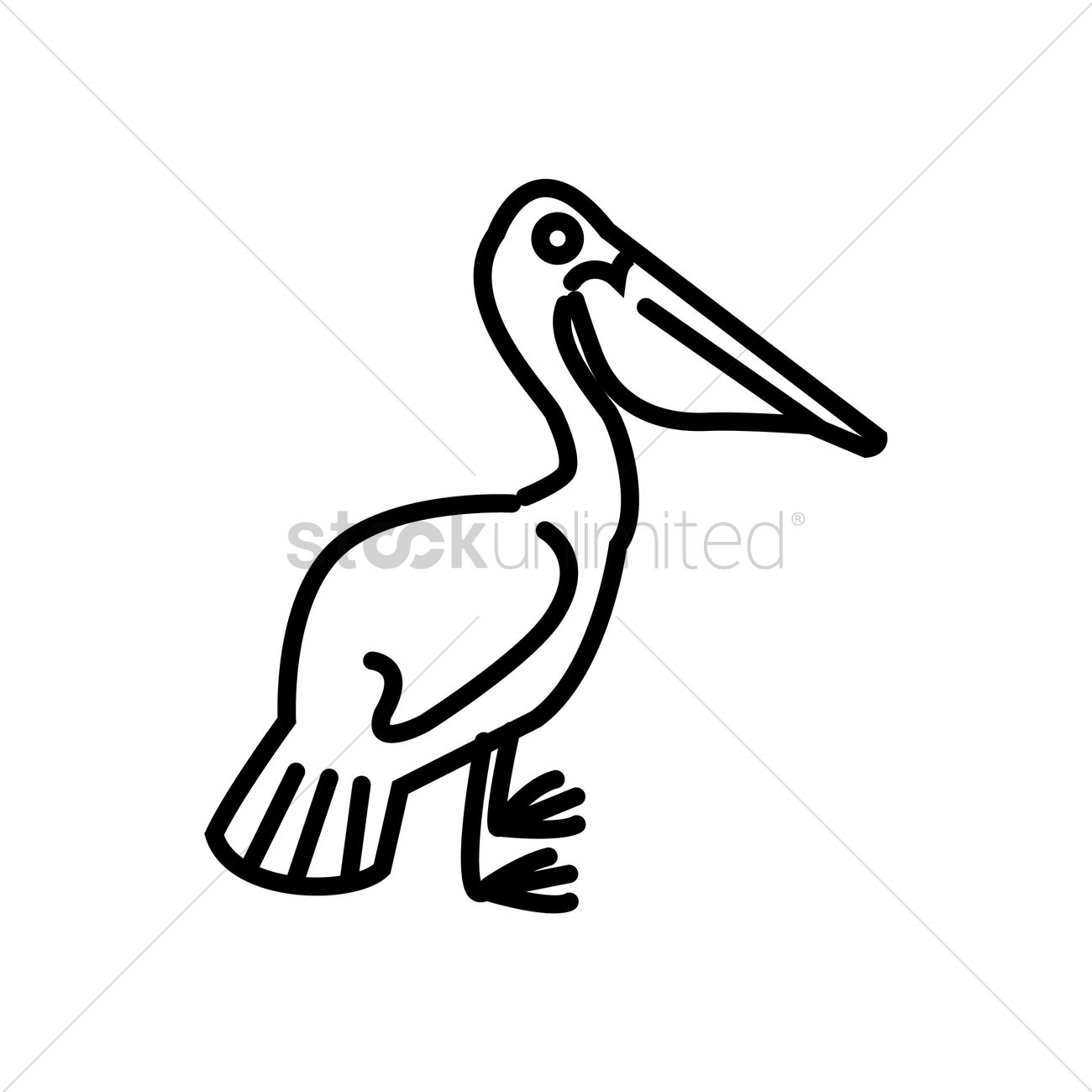 1300x1300 Pelican Icon Vector Image
