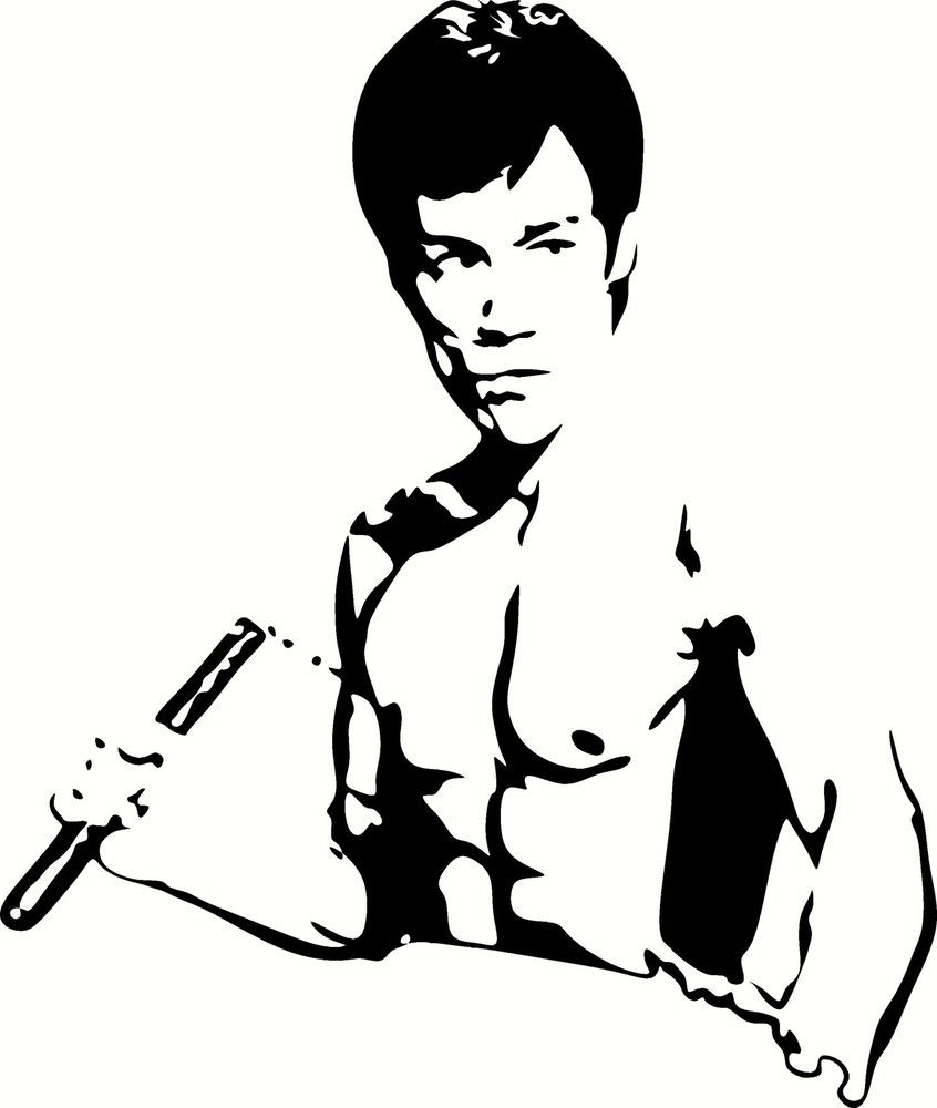 846x1000 Bruce Lee Universal Vinyl Cut Out Decal, Sticker In Wht