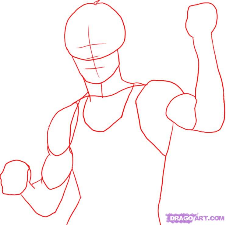 742x737 Draw Bruce Lee, Step