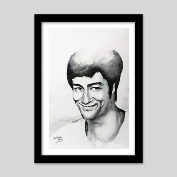 600x600 Bruce Lee The Big Boss Premium Italian Wooden Frames Artist