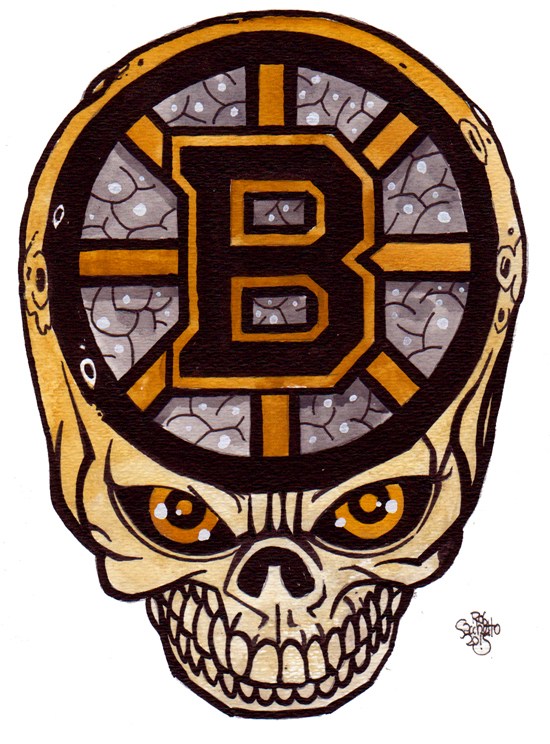 550x744 Zombie Art Boston Bruins Zombie Art Logo