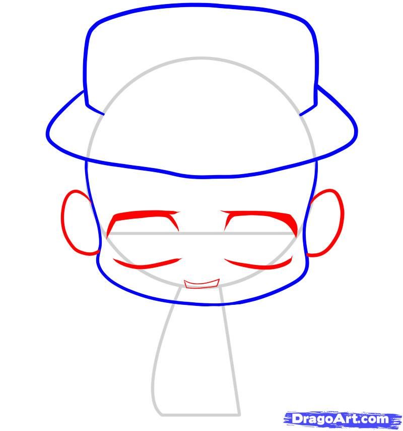 800x854 How To Draw Chibi Bruno Mars, Step