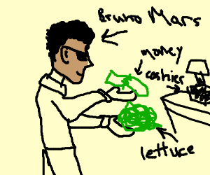 300x250 Bruno Mars Buying Lettuce