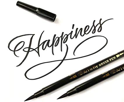 425x352 Dual Tip Black Brush Pens For Lettering Calligraphy