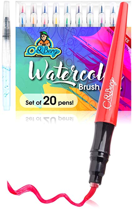 424x679 Watercolor Brush Pens Soft Flexible Tip