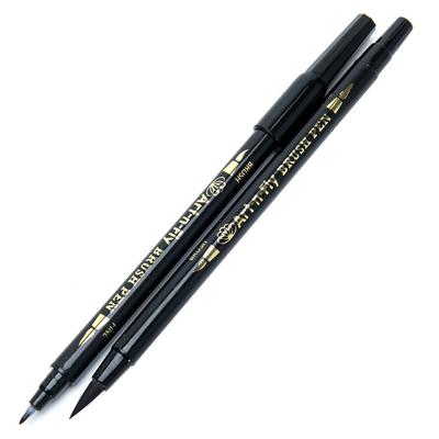 400x400 Dual Tip Black Brush Markers For Drawing Outlining Calligraphy