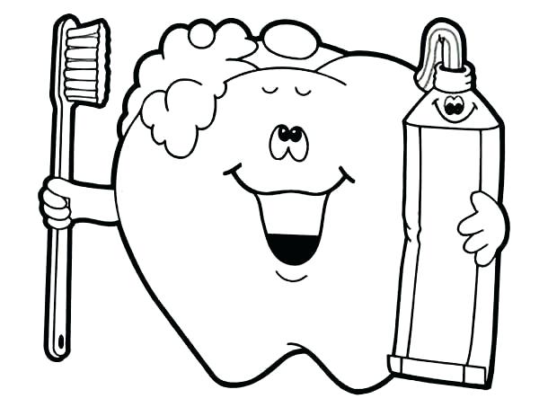 600x453 Teeth Brushing Coloring Pages Dental Health Brush Your Teeth