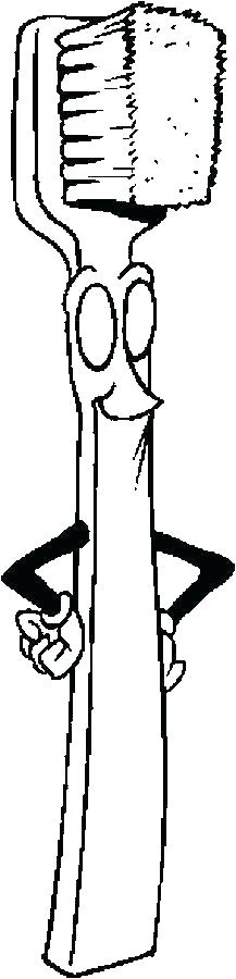 217x900 Tooth Brushing Coloring Sheets Pages Brush Your Teeth Drawing