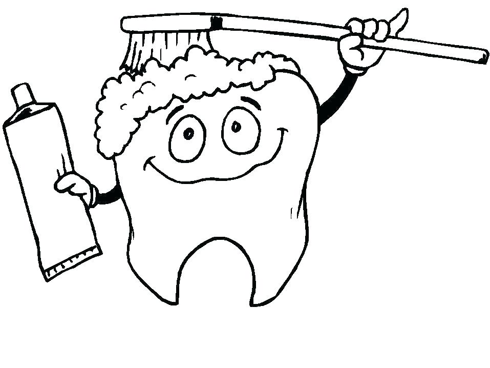 957x718 Tooth Coloring Pages Printable
