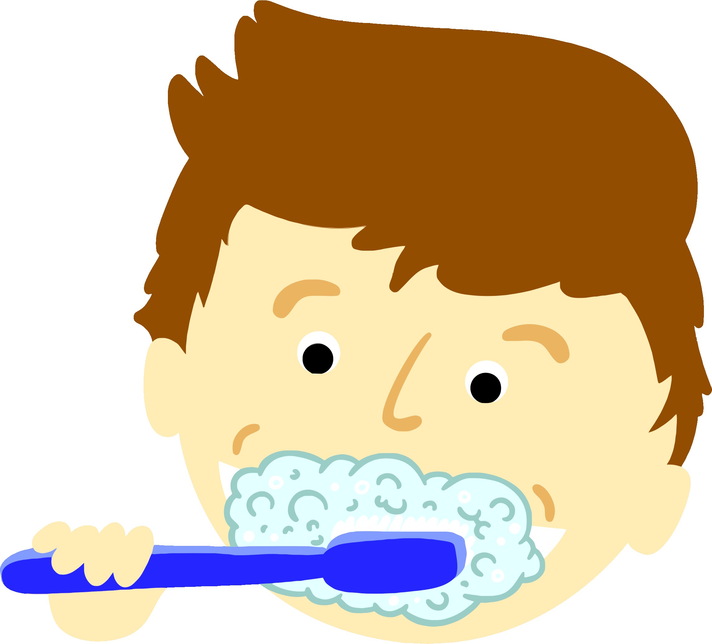 2290x2074 Boy Brushing Teeth Brush Clip Art
