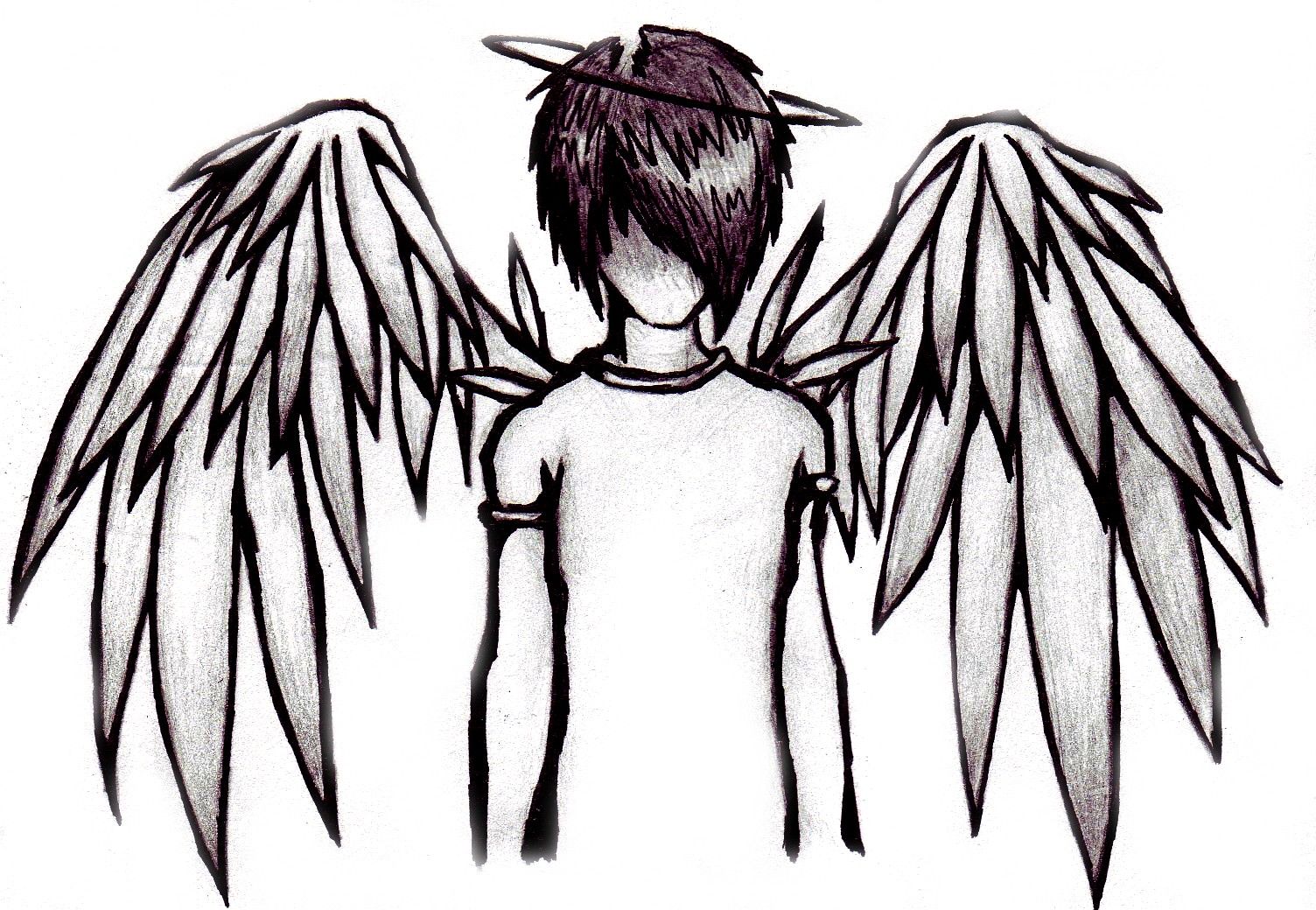 1504x1040 Boy Emo Angel Drawings