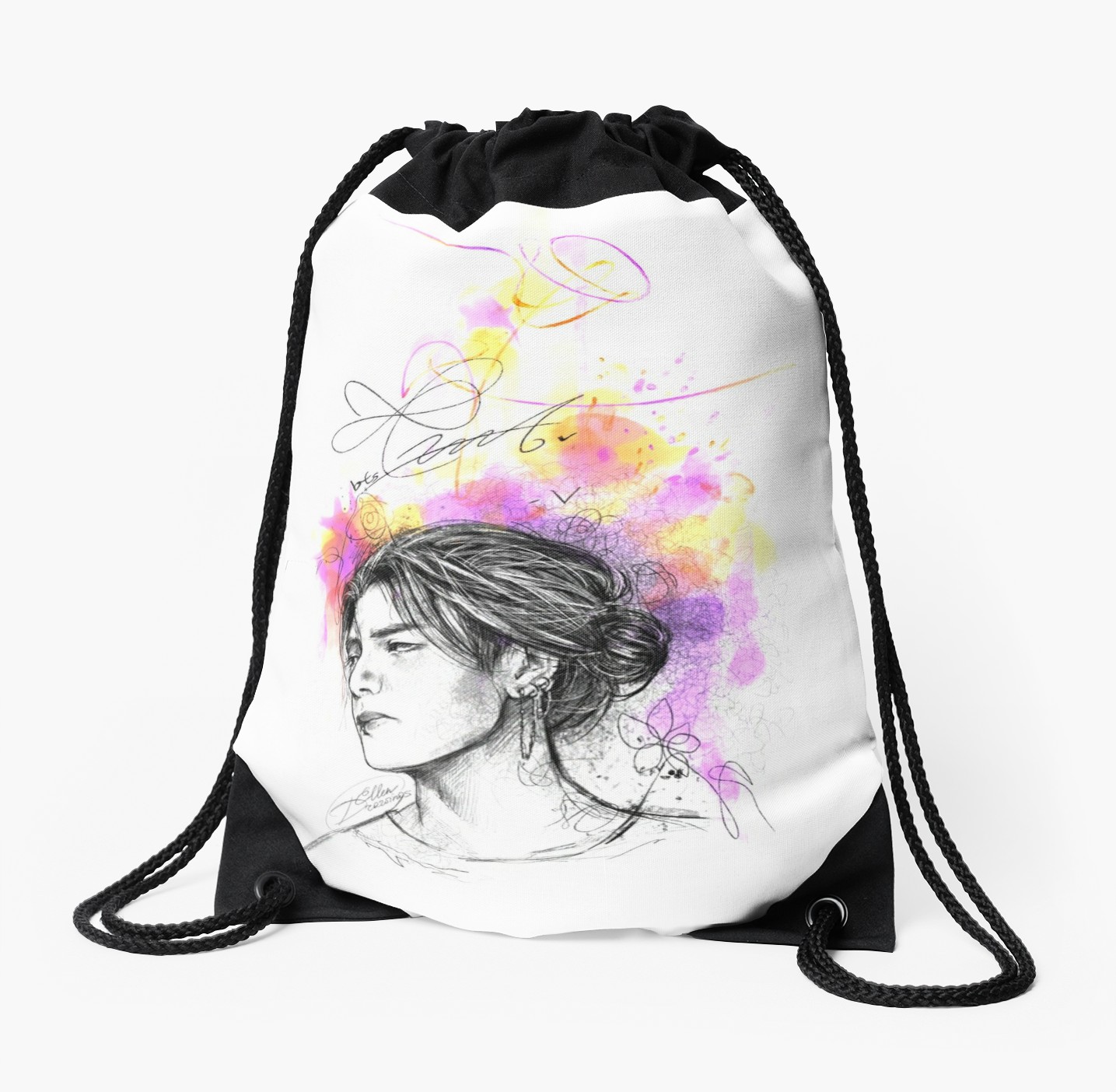 1435x1404 Bts Taehyung Drawstring Bags