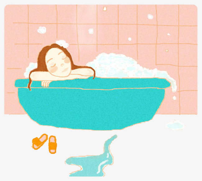 650x583 lovely bubble bath hand drawing, lovely, bathroom, bubble bath png