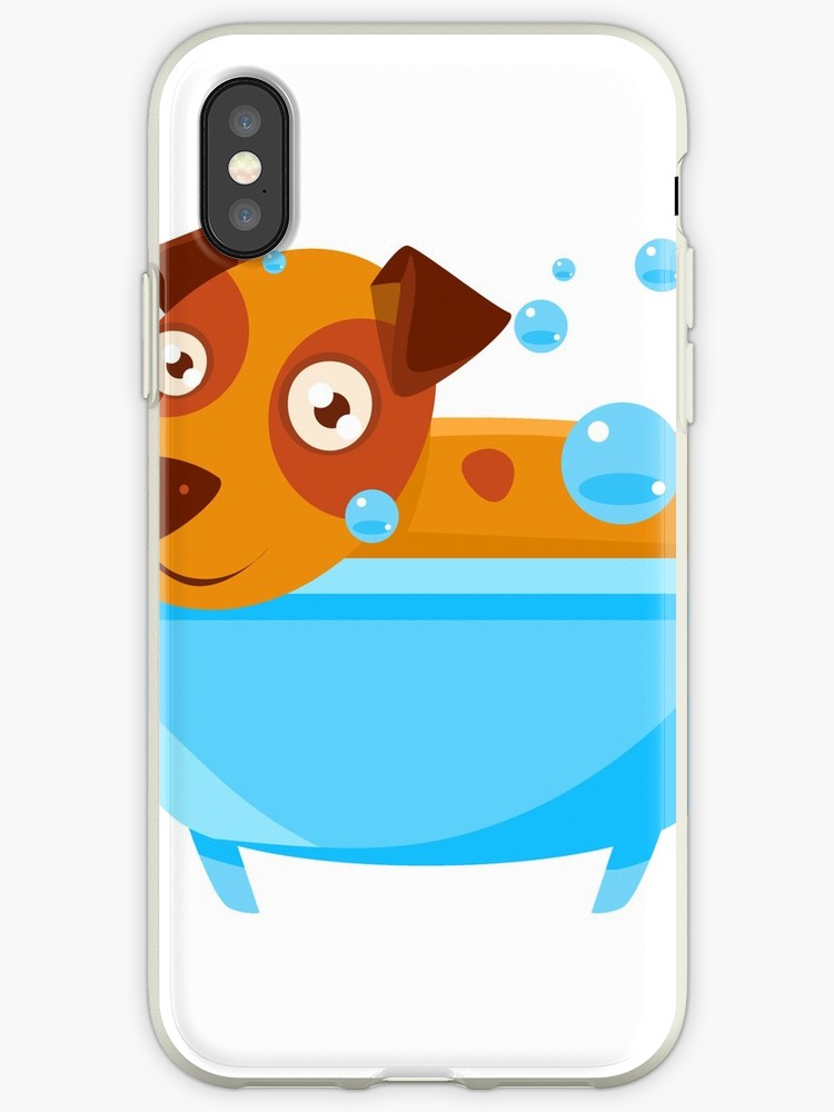 750x1000 Puppy Taking A Bubble Bath In Tub Iphone Cases Covers