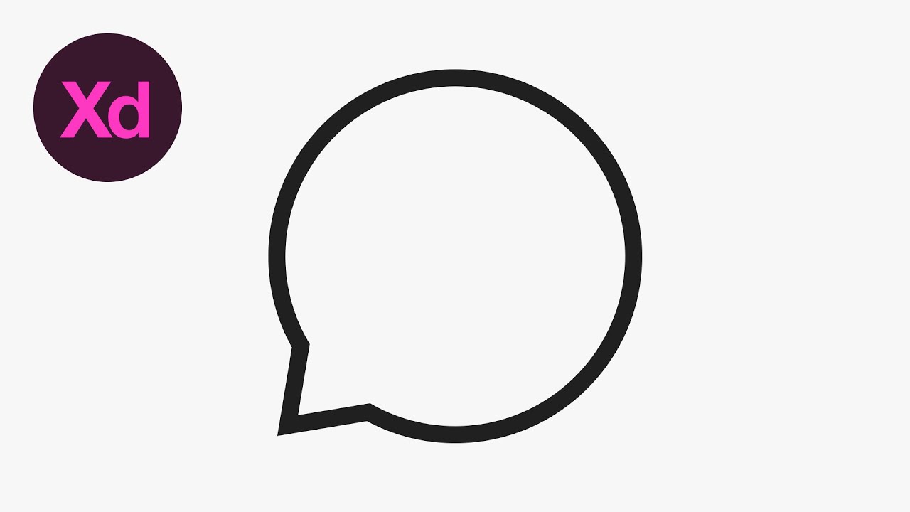1280x720 Learn How To Draw A Speech Bubble Icon In Adobe Xd Dansky
