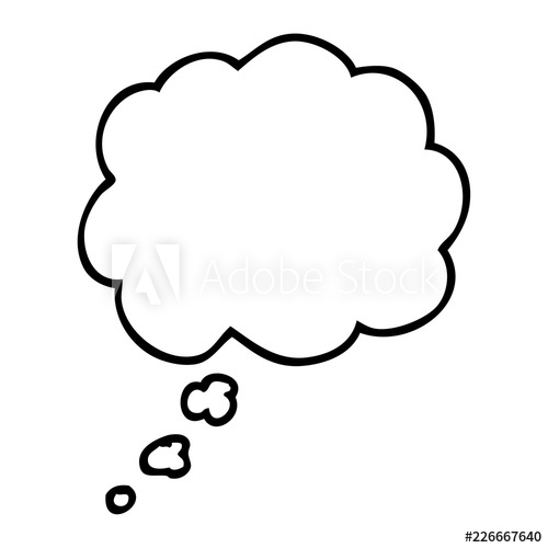 500x500 Line Drawing Cartoon Expression Bubble