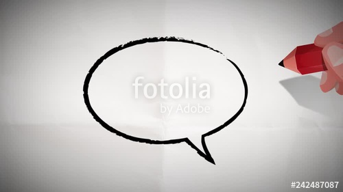 500x281 Businessman Hand Tracing Speech Bubble Animation Of A Business