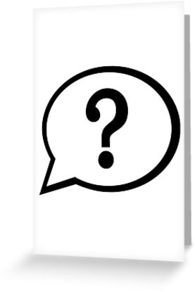277x415 Speech Bubble Question Mark Greeting Cards