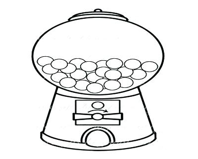 400x322 Bubble Gum Machine Coloring