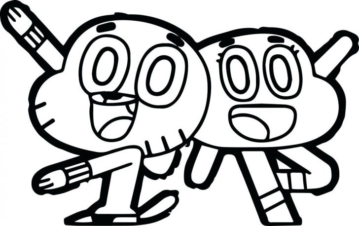 728x458 Free Printable Gumball Machine Coloring Pages Darwin The Amazing