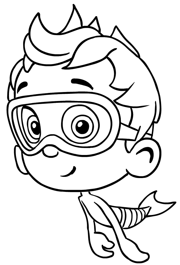 599x884 drawing of nonny from the bubble guppies coloring page