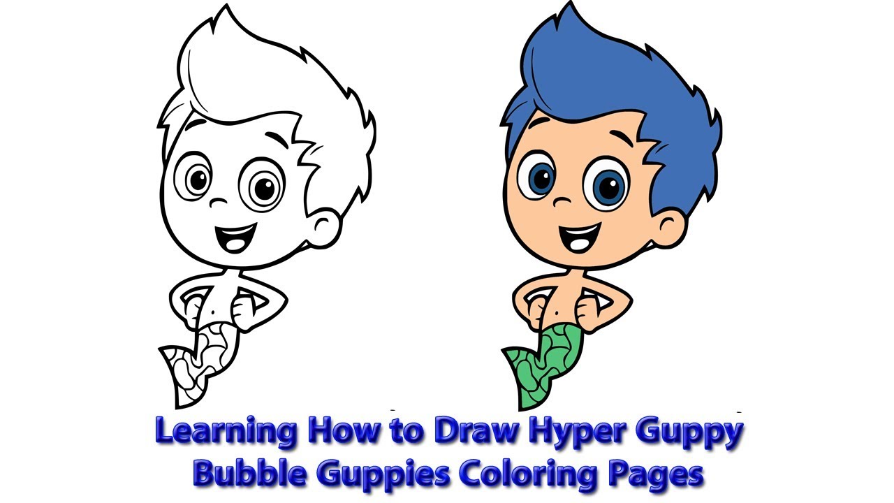 1280x720 learning how to draw hyper guppy bubble guppies coloring pages
