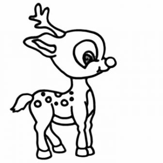 336x336 Deer Drawing Easy Buck Reindeer Cute Skull Pencil Christmas I