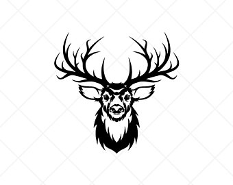 340x270 Deer Head Clipart Etsy