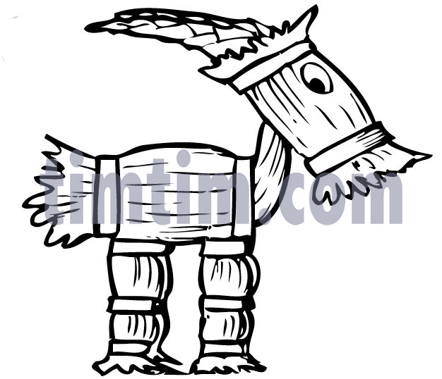 626x538 Free Drawing Of A Christmas Buck Julebuk Bw From The Category