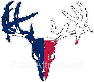 300x263 Texas Flag Zombie Deer Skull Vinyl Sticker Decal Buck Hunting Tx