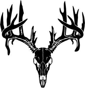 288x300 Whitetail Deer Skull Silhouette