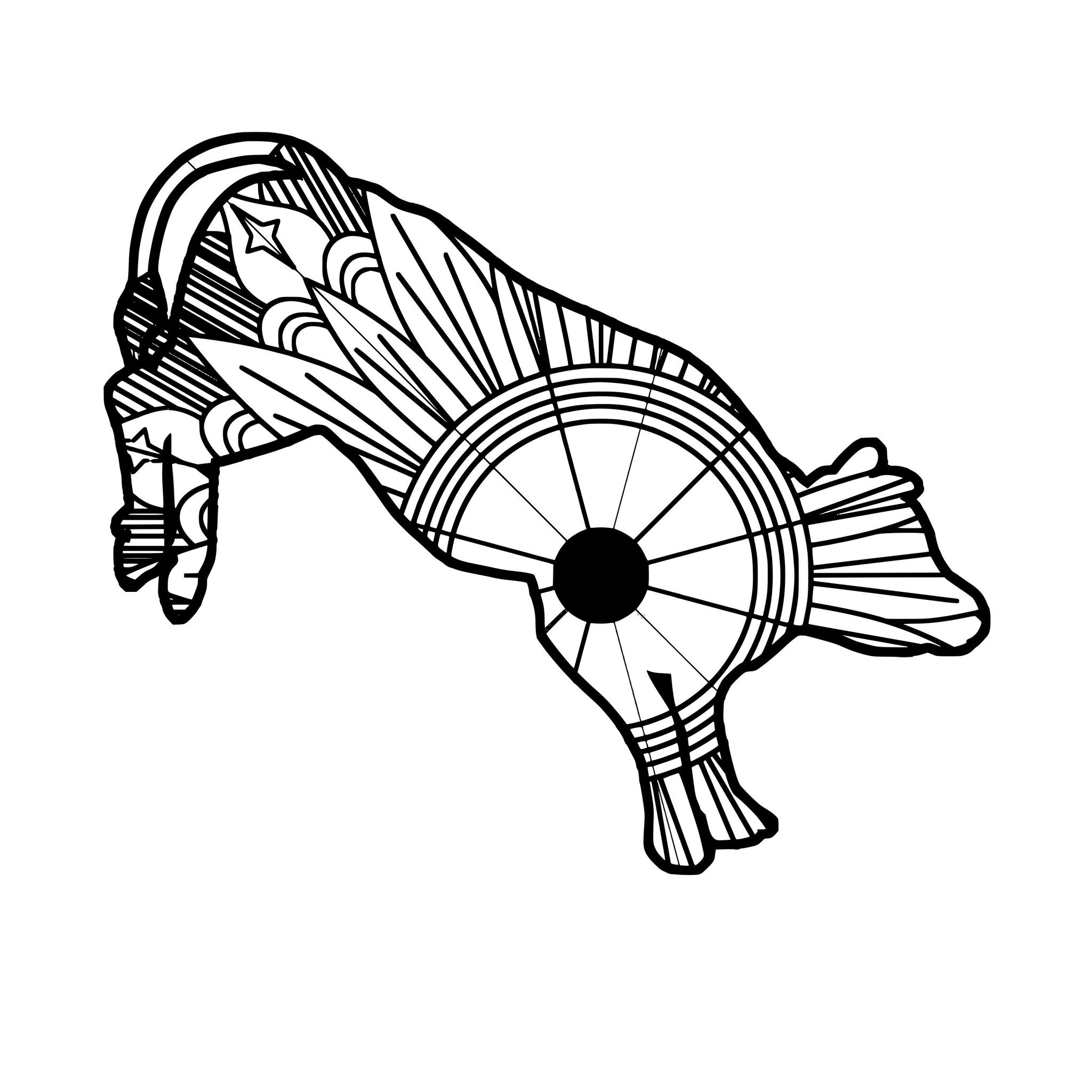 2048x2048 Bucking Bull Mandala