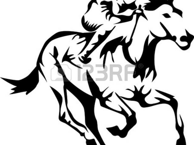 640x480 Horse Racing Clipart Bucking