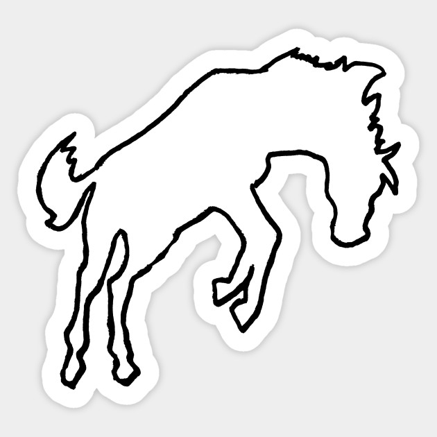 630x630 Bucking Horse Outline