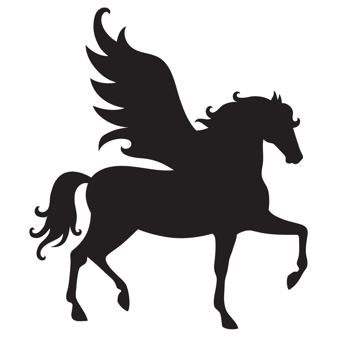 1200x1200 Bucking Horse Clipart