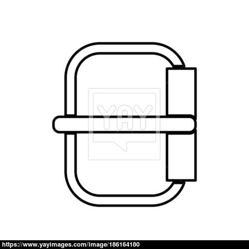512x512 Buckle Black Color Icon Vector