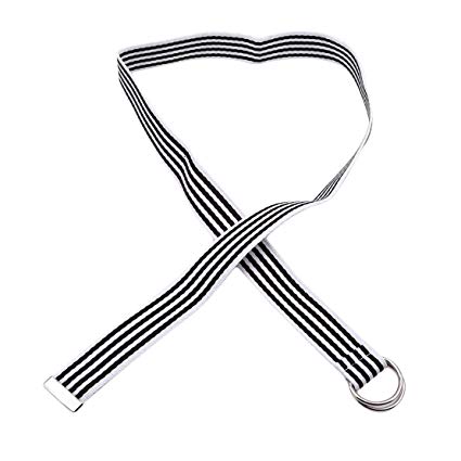 425x425 dfasph women'smen's canvas belt striped pattern adjustable belt