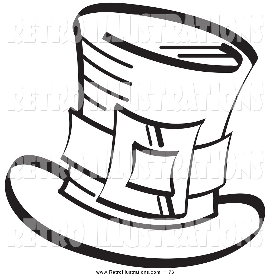 1024x1044 retro illustration of an irish leprechaun's tophat with a buckle