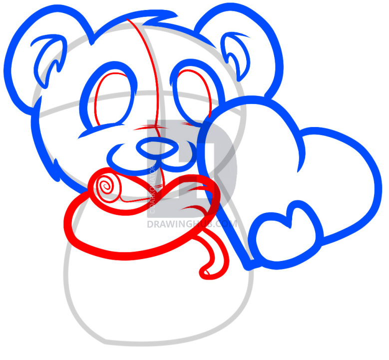 779x720 How To Draw A Valentines Bear, Valentine Bear, Step