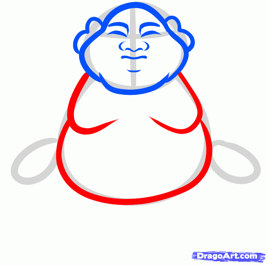 854x849 How To Draw A Buddha Statue, Buddha Statue, Step