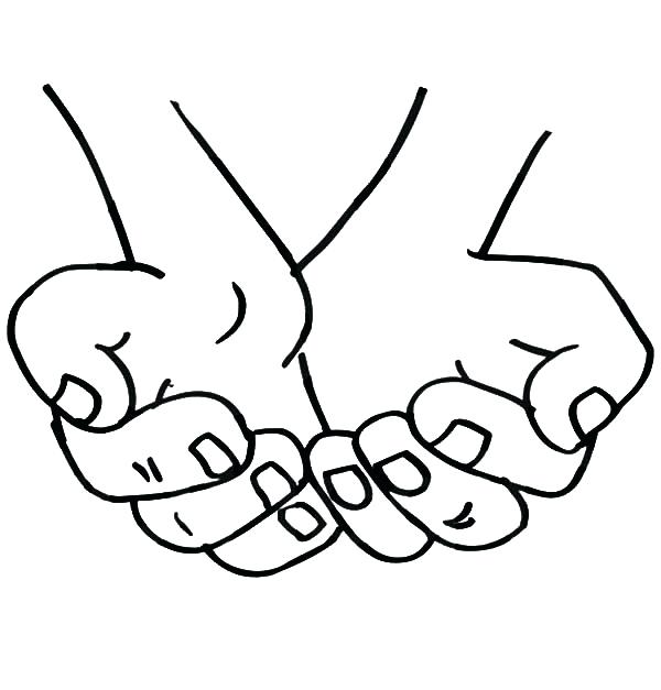600x627 Collection Of 'praying Hands Drawing Step