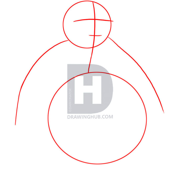 697x720 How To Draw Buddha, Step