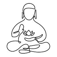 200x200 Buddha Tattoo Outline